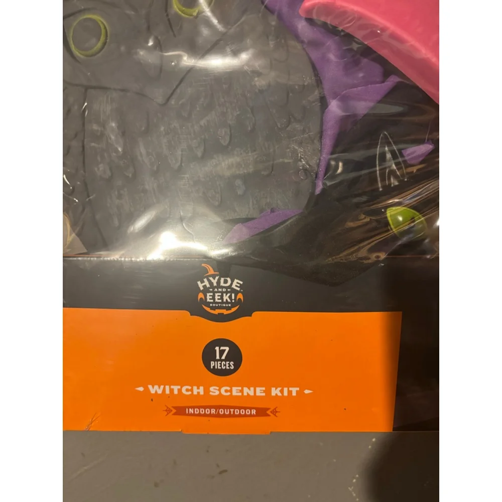 Hyde and Eek! Boutique Halloween yard Witch Scene Kit One Size Black Purple